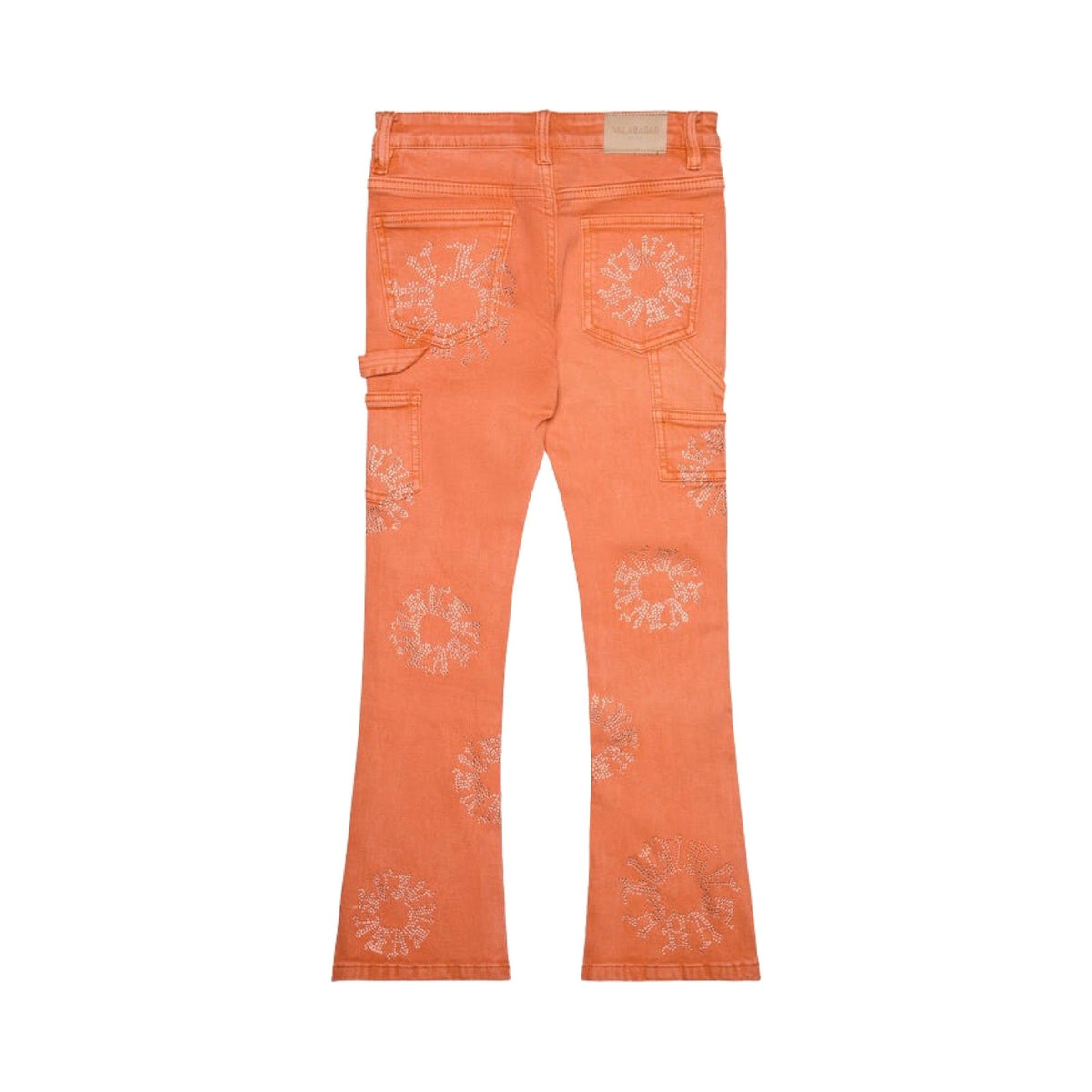 Kinder Valabasas Ringer Orange Stacked Jeans