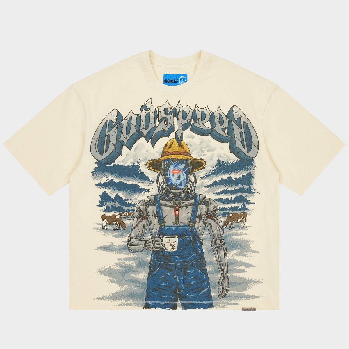 Godspeed “Aura Farm II” Bone Tee