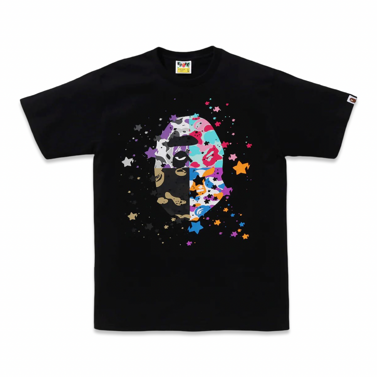 BAPE “Ape Head Sta” Black Tee