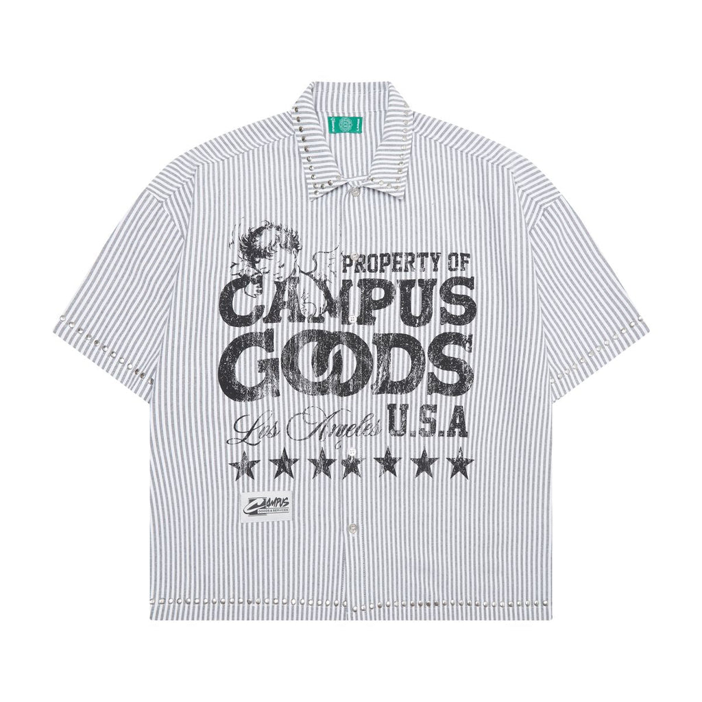 Campus “Seraph” Black Stripe Button-Up