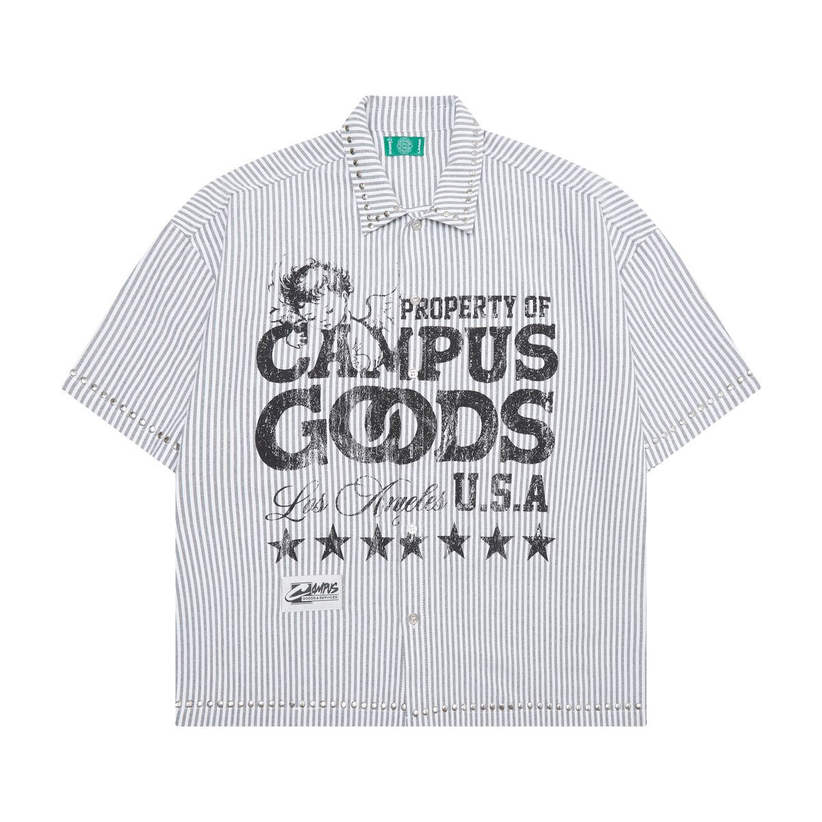 Campus “Seraph” Black Stripe Button-Up