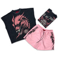 Wrathboy „Your Demons“ rosa Oversized-Short-Set