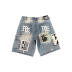 Mixed Emotion “AI” Denim Shorts