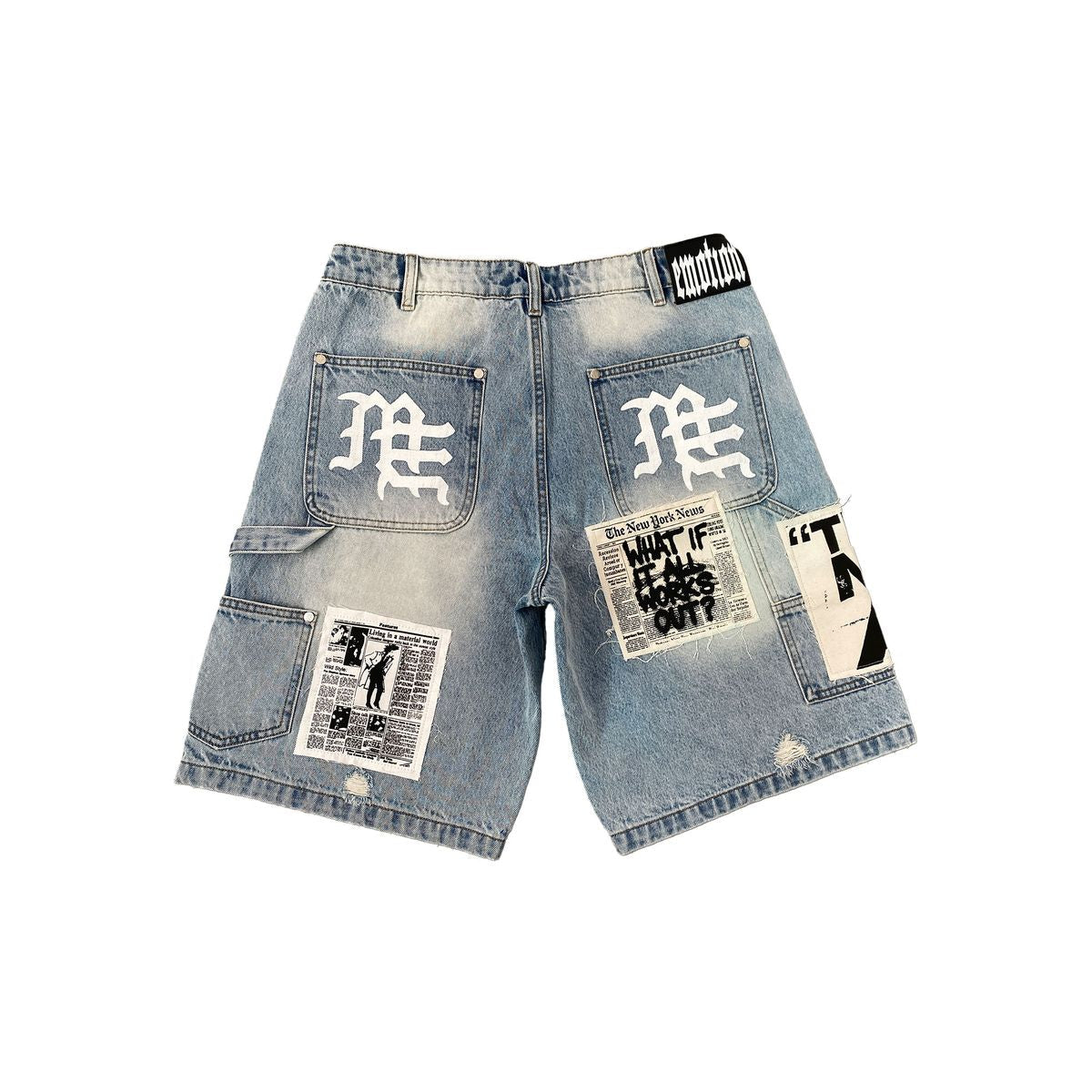 Mixed Emotion “AI” Denim Shorts