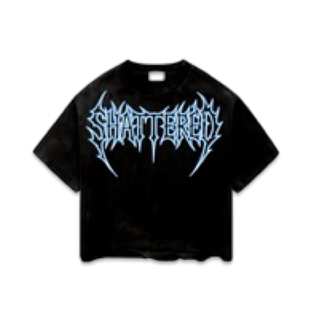 Shattered Hearts “Logo” Black/Blue Tee