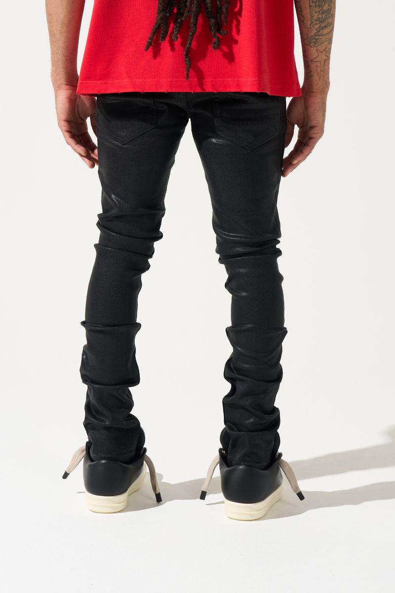 Serenede “Onyx” Coated Black Jeans