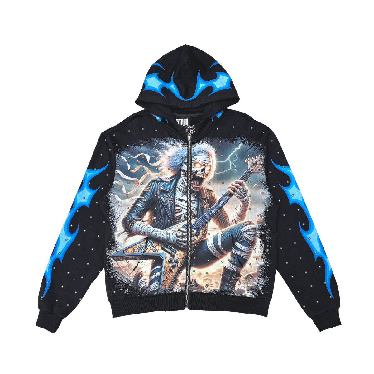 Stray “Rockstar Mummy” Black Full Zip Hoodie