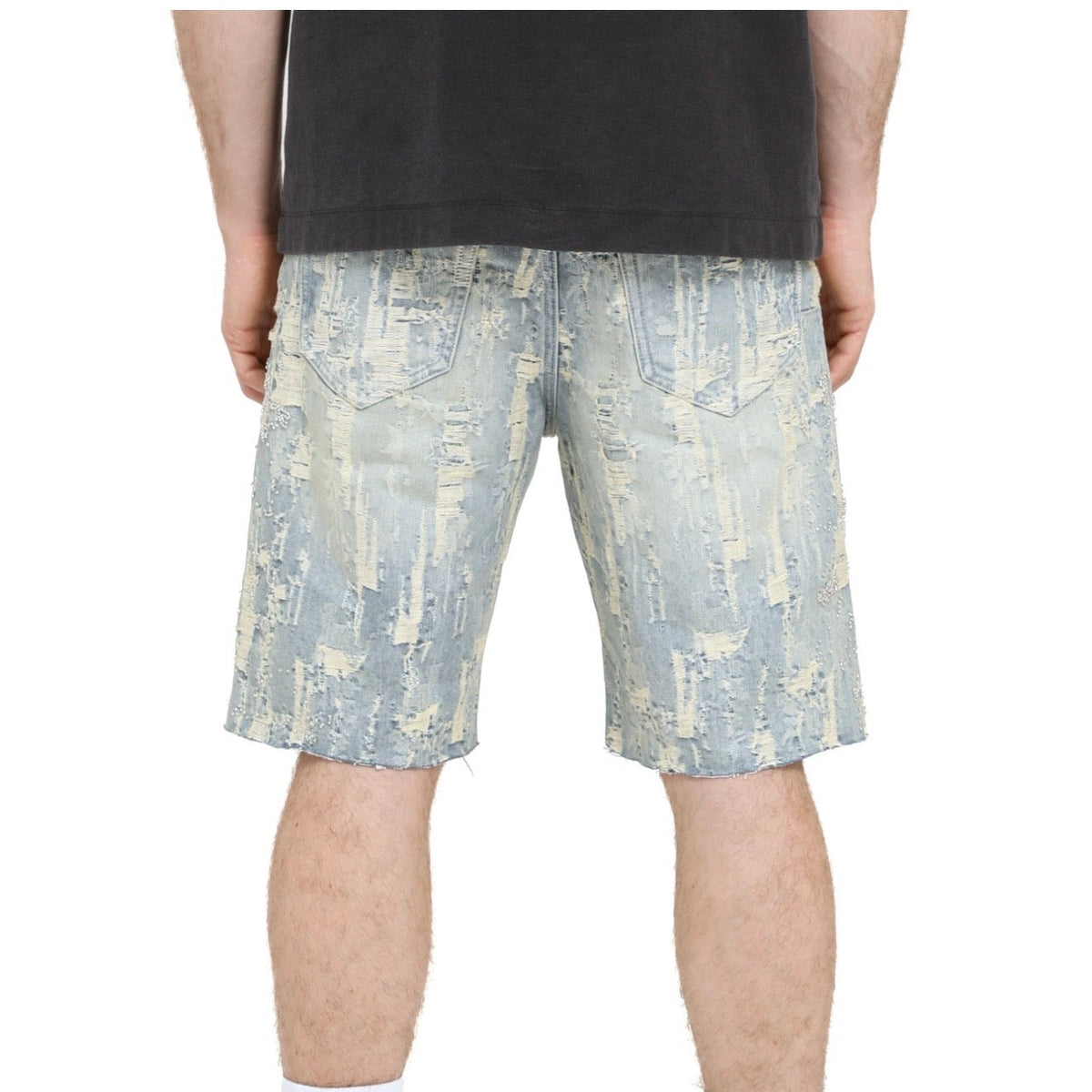 Purple Brand Bead Splatter Destroy Shorts