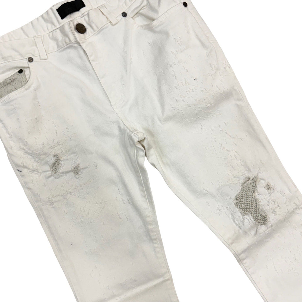 RH45 London “Summit” Leather Detail Jeans