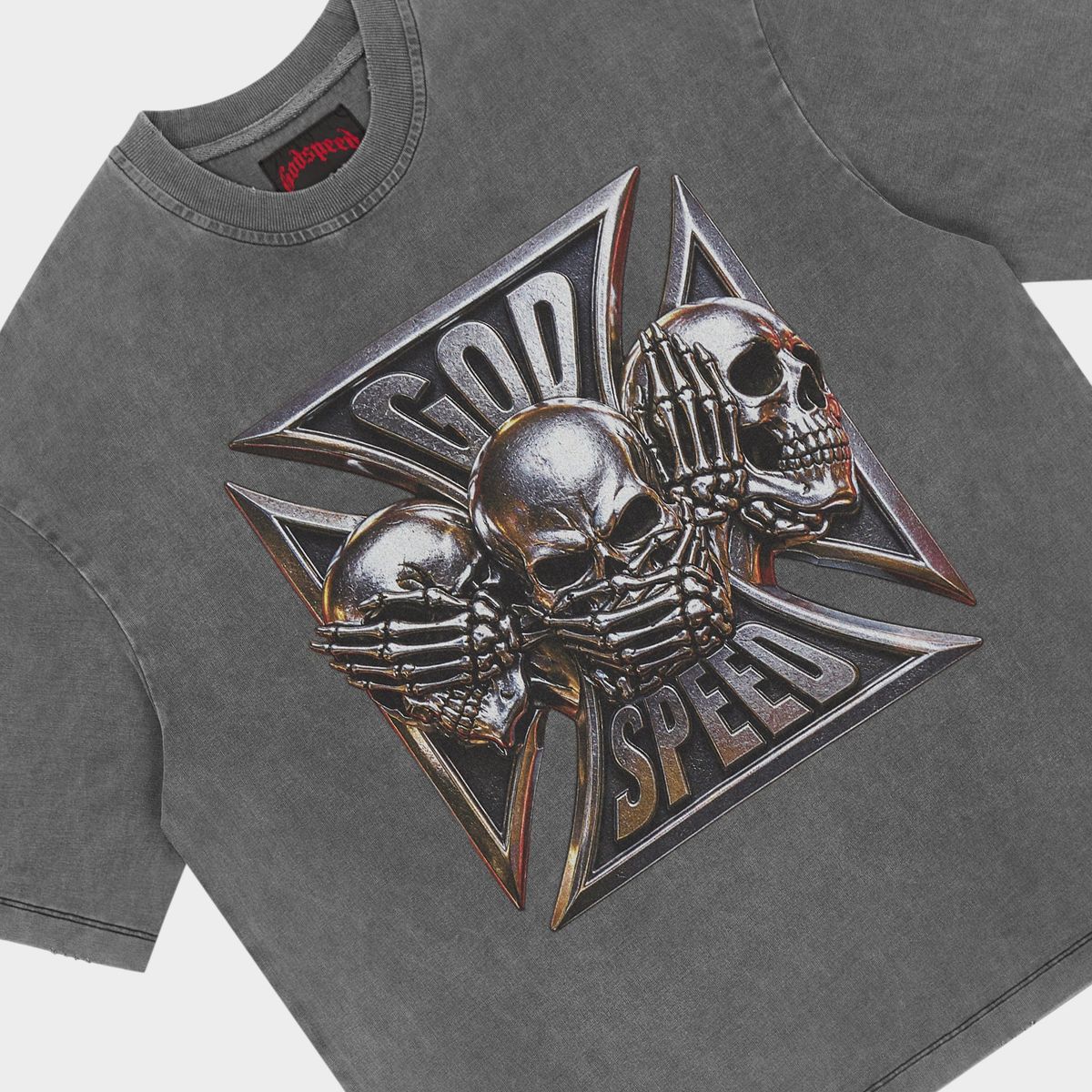 Godspeed “Omerta” Grey Wash Tee