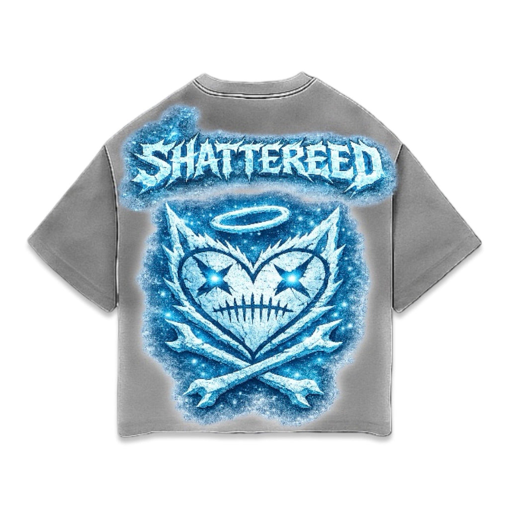 Shattered Hearts “Icy” Grey Tee