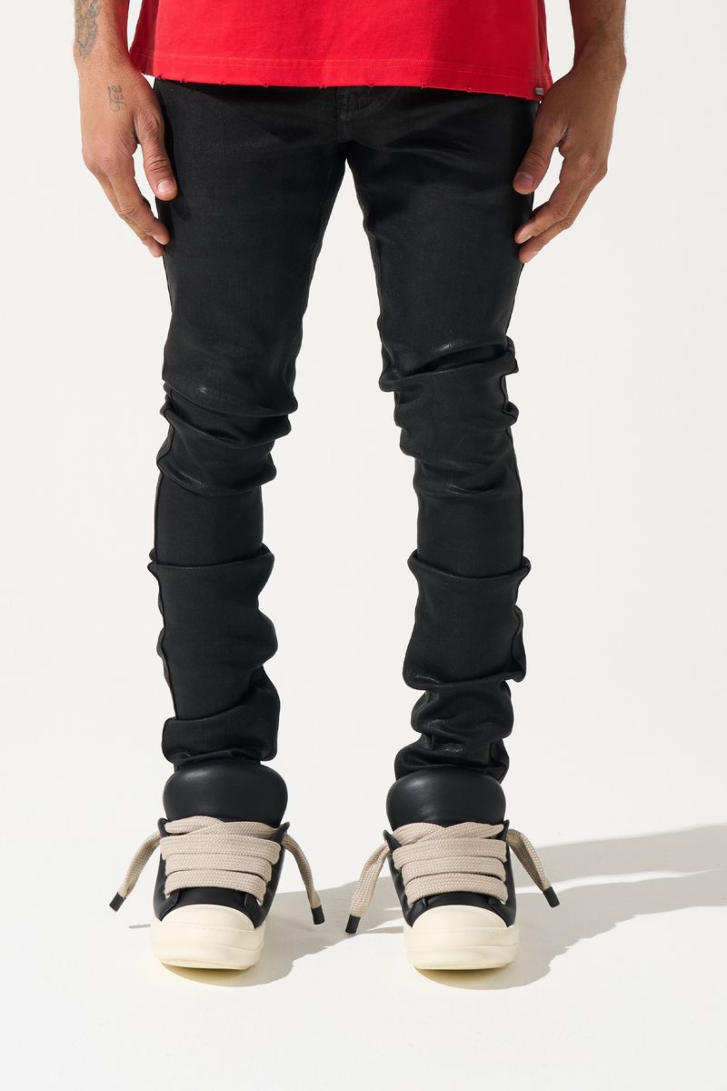 Serenede “Onyx” Coated Black Jeans