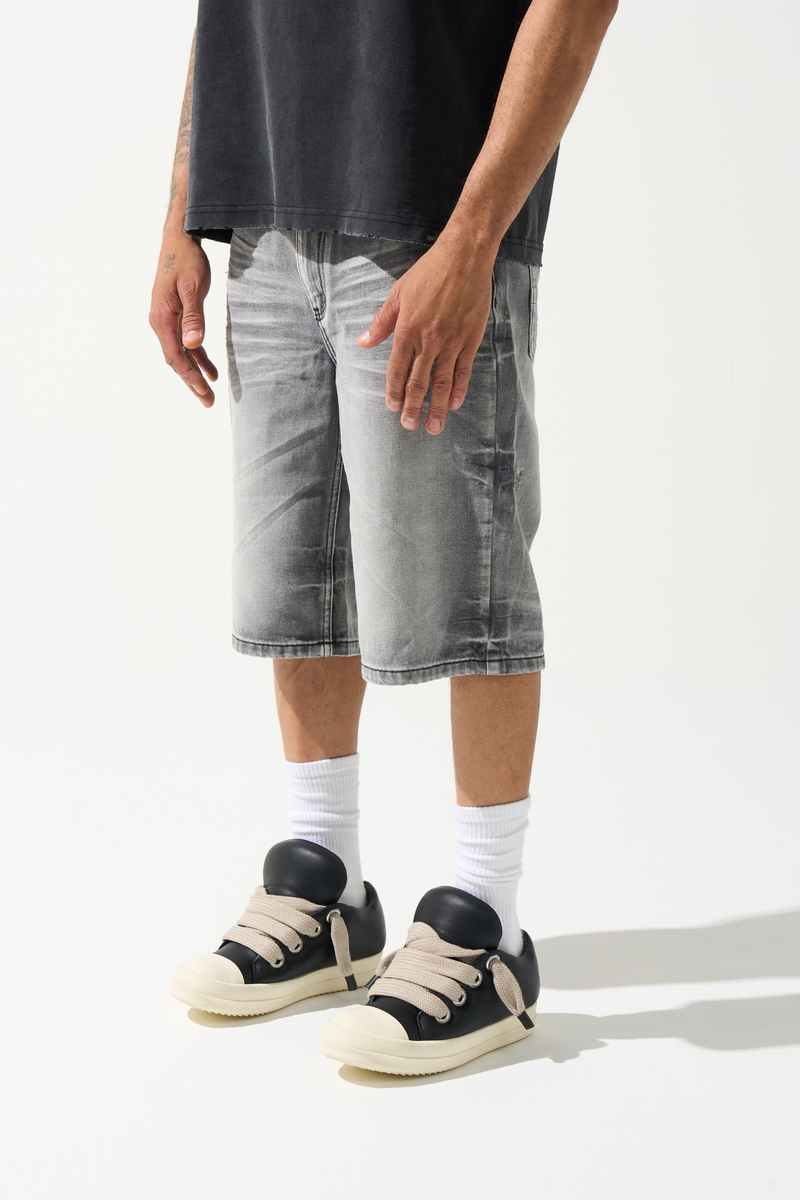 Serenede “Titan” Grey Denim Shorts