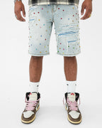 Preme “Colored Gems” Rip & Repair Shorts