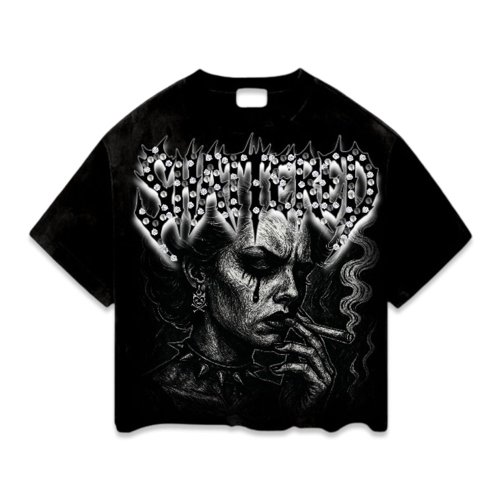 Shattered Hearts “Anxiety” Black Tee