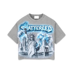 Shattered Hearts “On Fire” Grey Tee