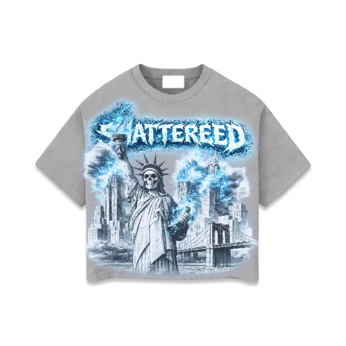 Shattered Hearts “On Fire” Grey Tee