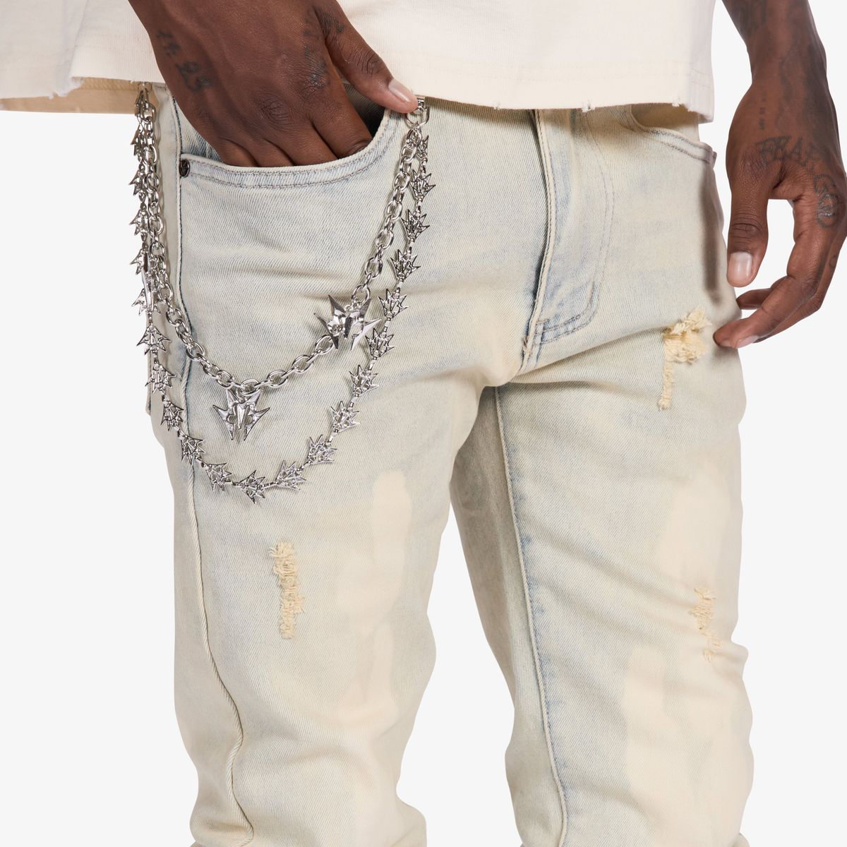 Melee “Topeka” Light Stone Jeans