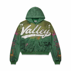 Vale Forever “Inferno” Zip Up Green Hoodie