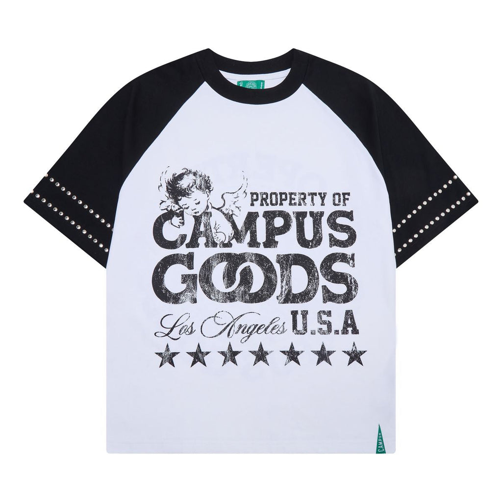 Campus “Seraph” Black Varsity Raglan Tee