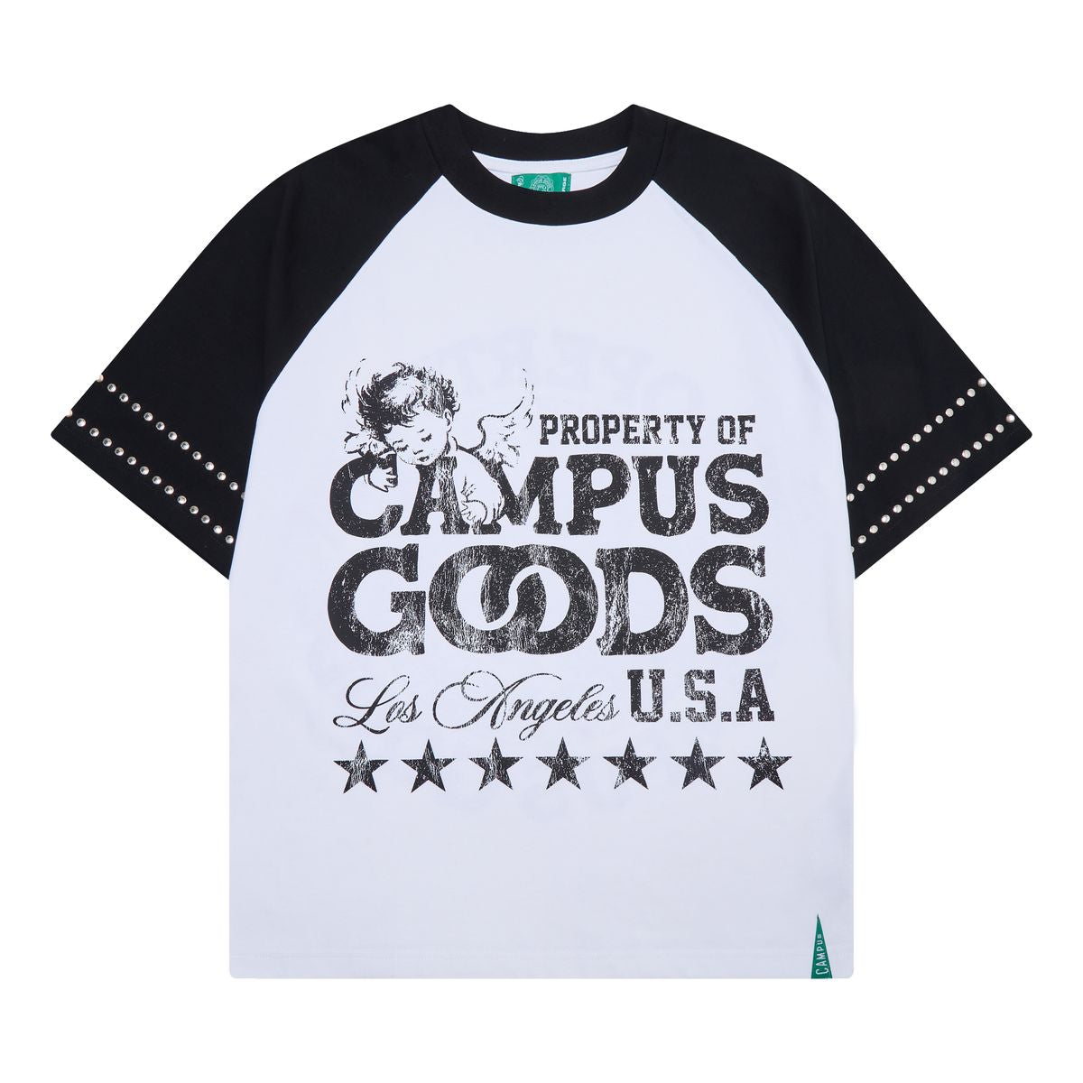 Campus “Seraph” Black Varsity Raglan Tee