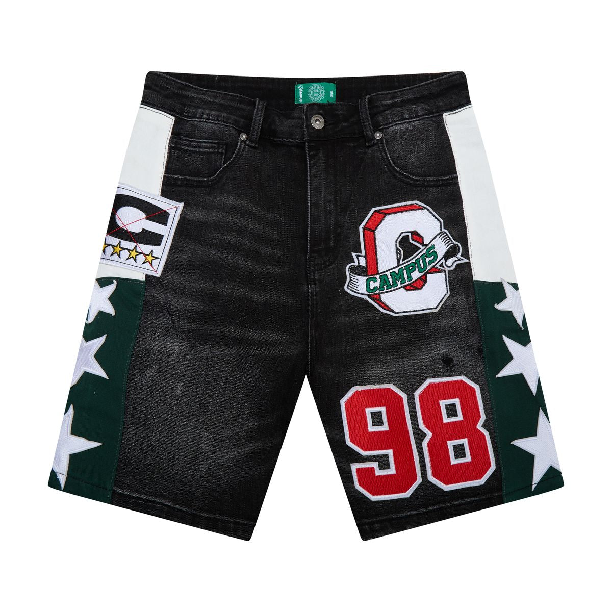 Campus “Valor” Black Denim Jorts