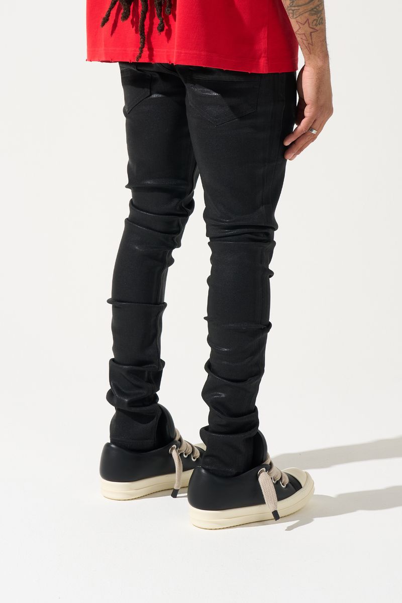 Serenede “Onyx” Coated Black Jeans