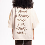 Wrathboy “7 Sins” Cream Oversized Tee