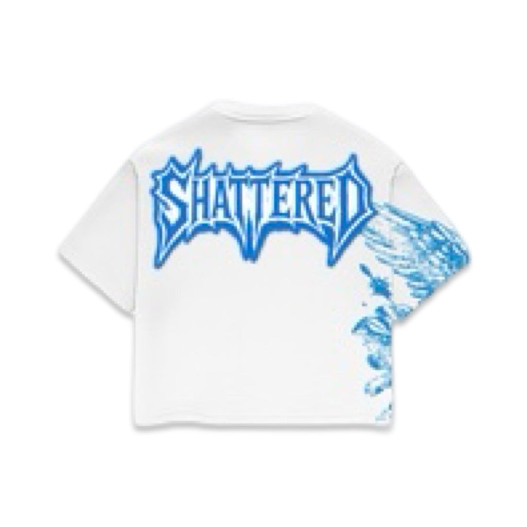 Shattered Hearts “Catchin Feelins” White Tee