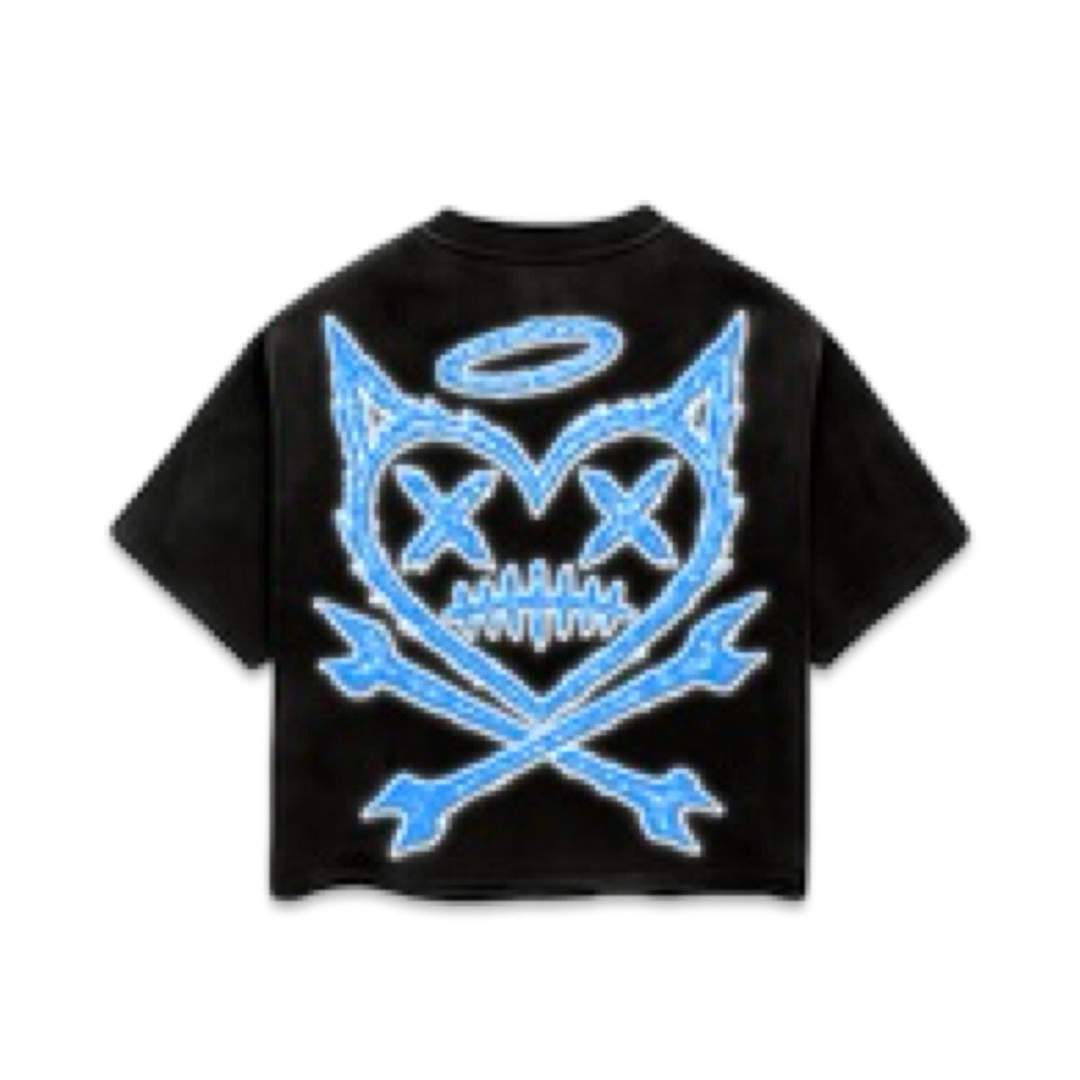 Shattered Hearts “Logo” Black/Blue Tee