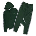 Herren-Fleece-Jogginganzug mit Streifen in Grün