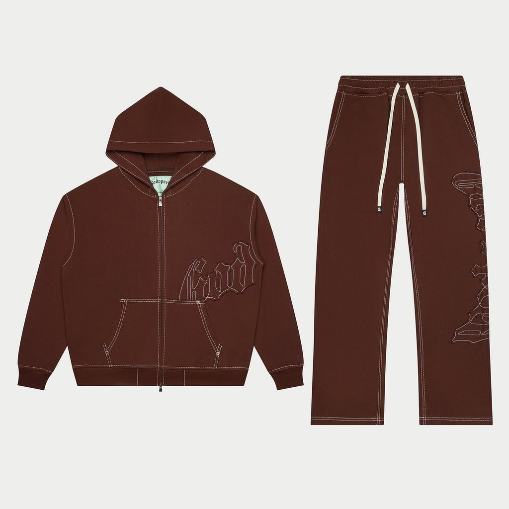 Godspeed “Stitched” Brown Jogging Set