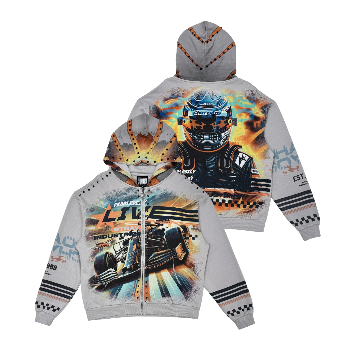 Stray “Live Fearlessly” Full Zip Hoodie