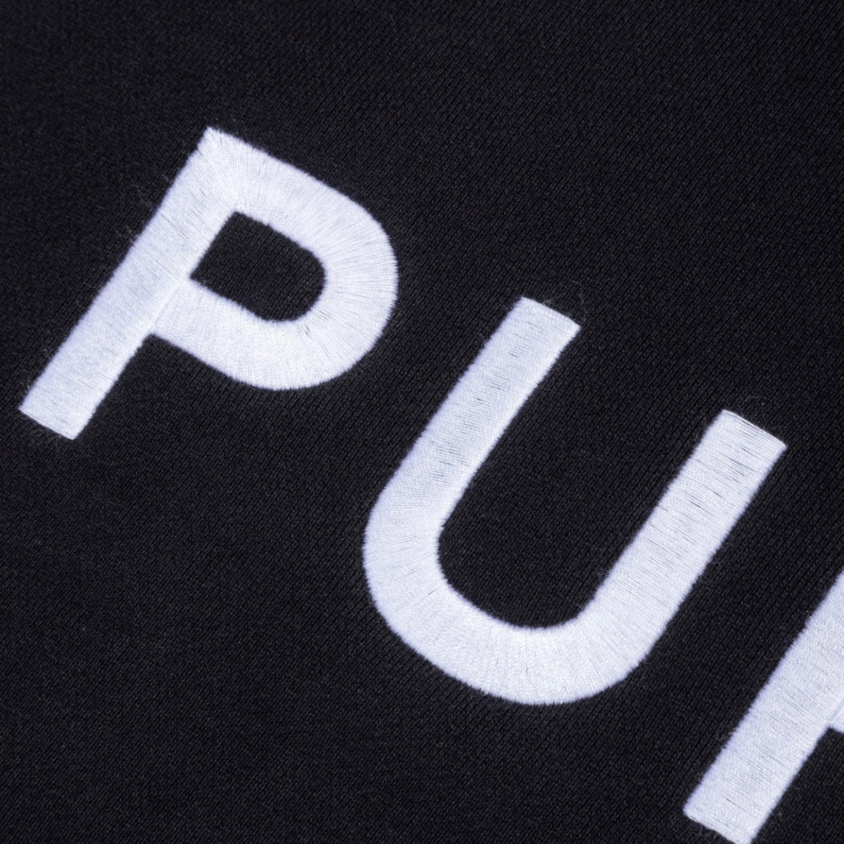 Schwarzer Pullover mit Purple Brand-Logo