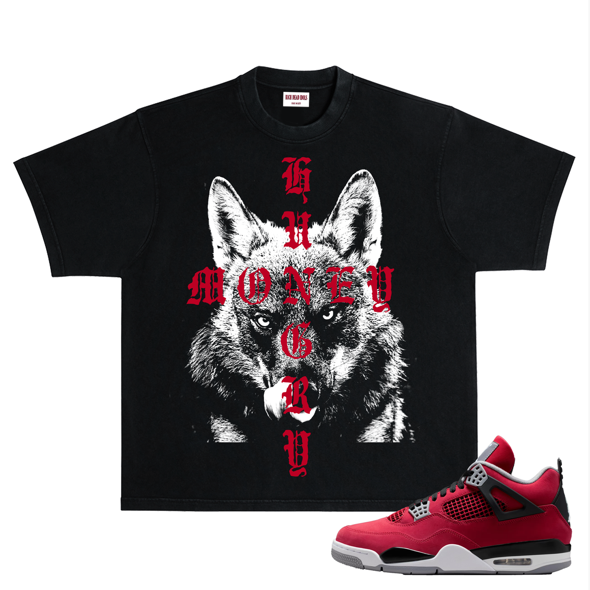 Rich Idols “Money Hungry” Black/Red Tee
