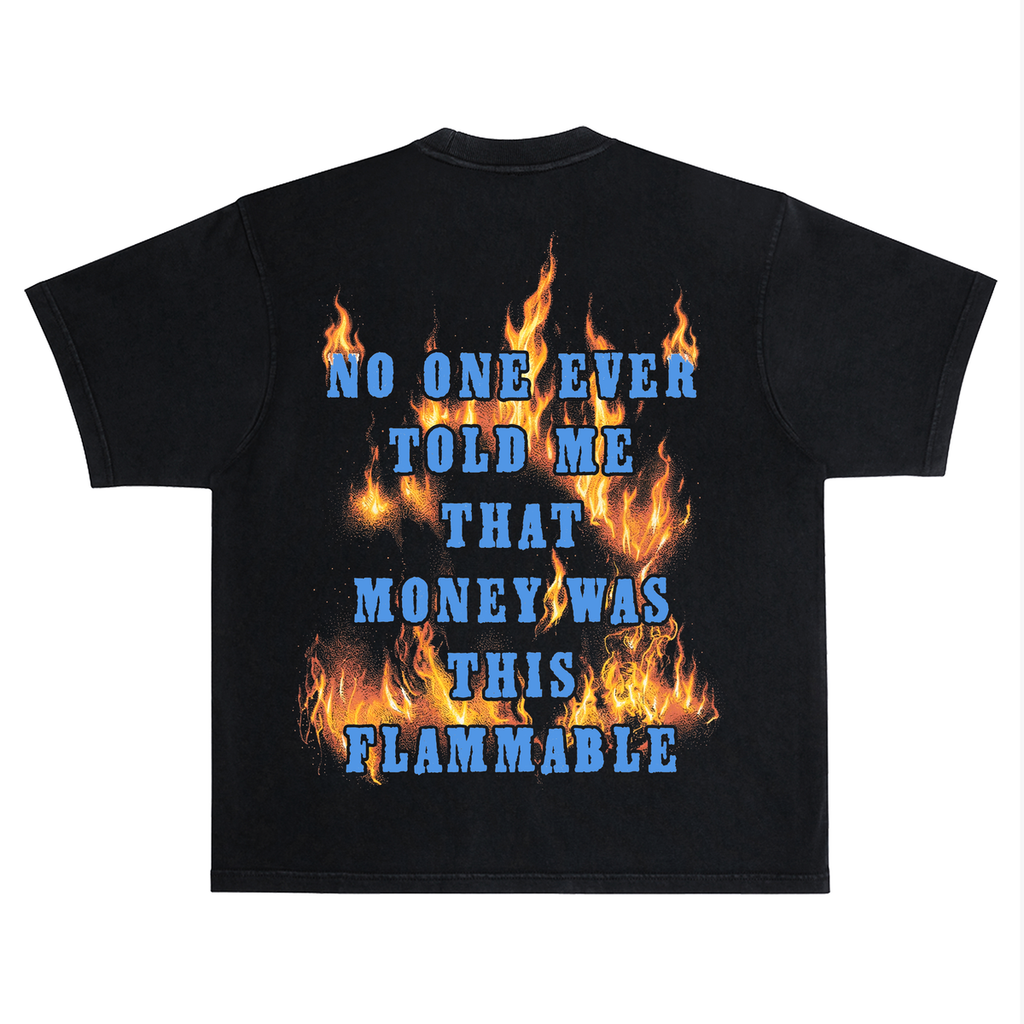 Rich Idols “Flammable” Black Tee
