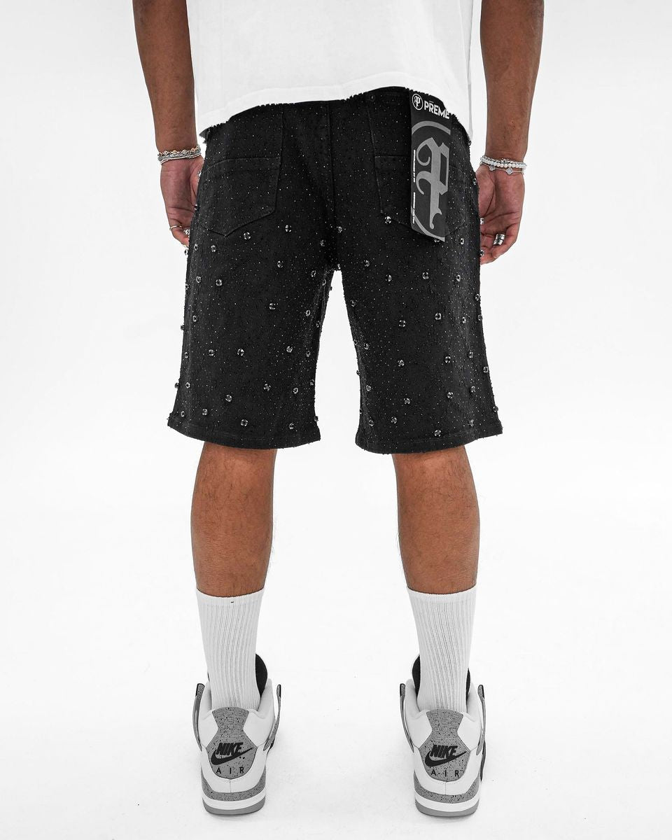 Preme “Jacquard” Crystal Black Jorts
