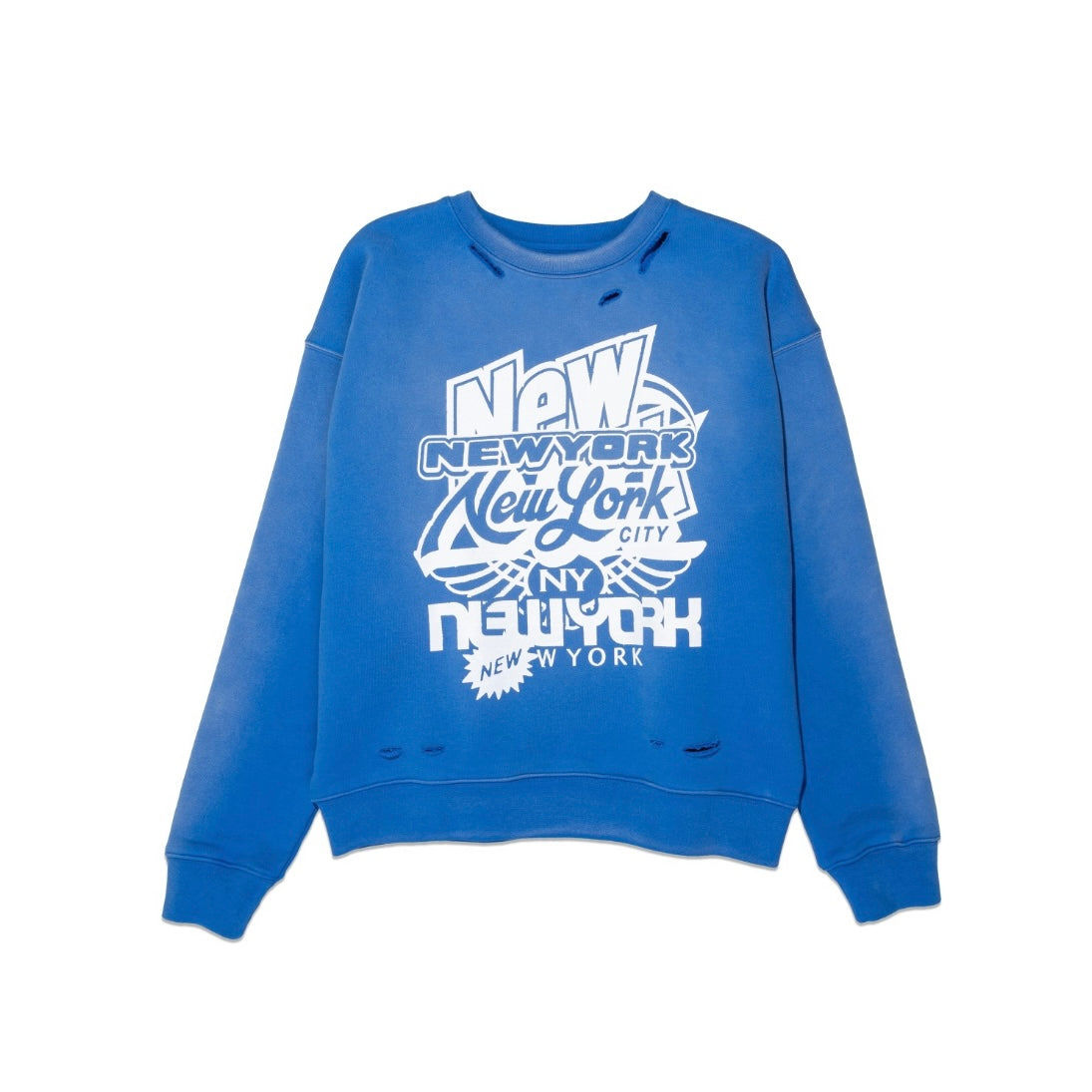 Purple Brand City Fleece-Sweater in Blau