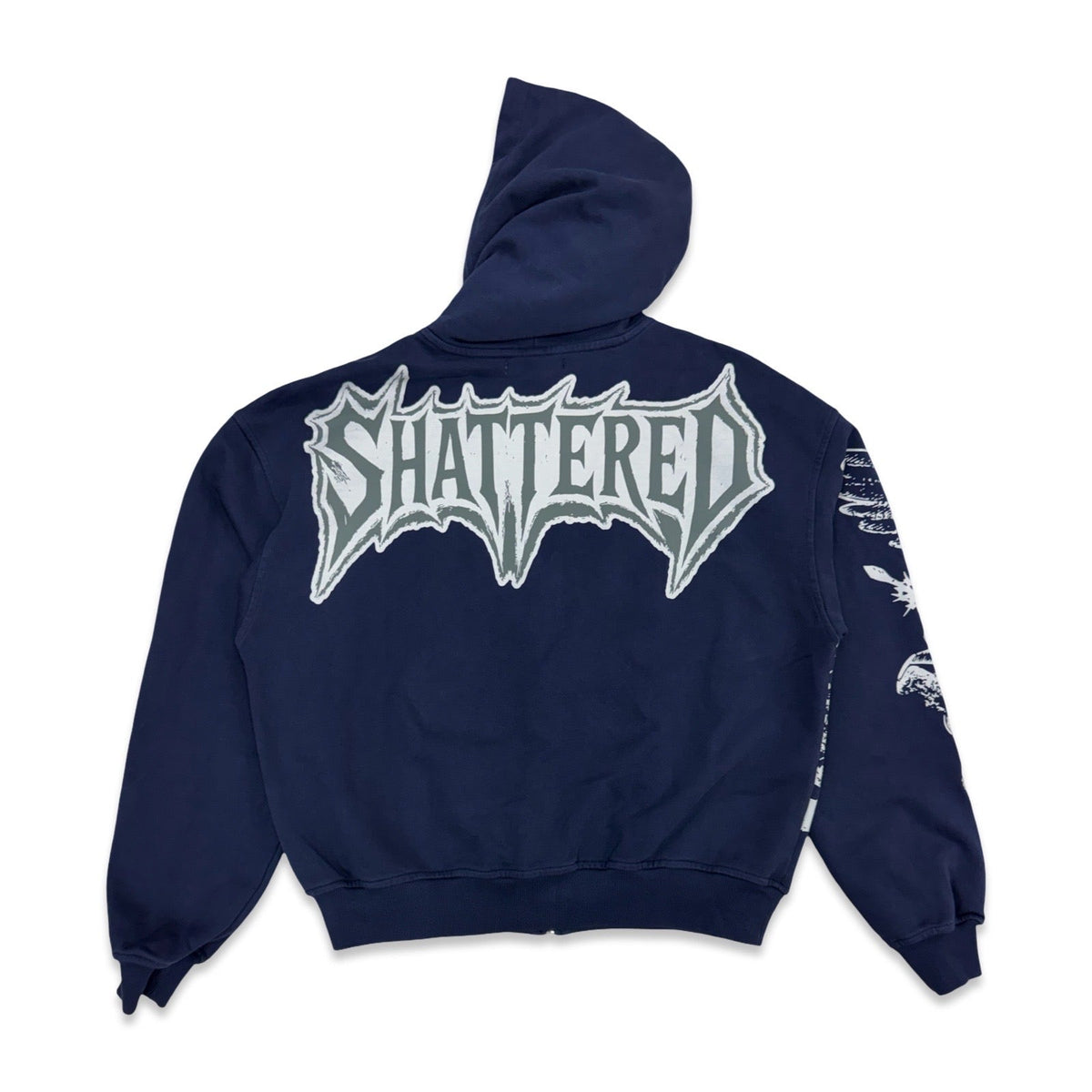 Shattered Hearts “Catchin Feelins” Navy Blue Hoodie