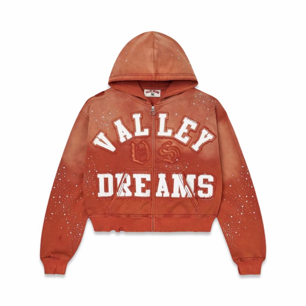 Vale Forever “Classico” Zip Up Orange Hoodie