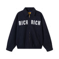 Rich Gainer Navy Wool Bomber Jacket
