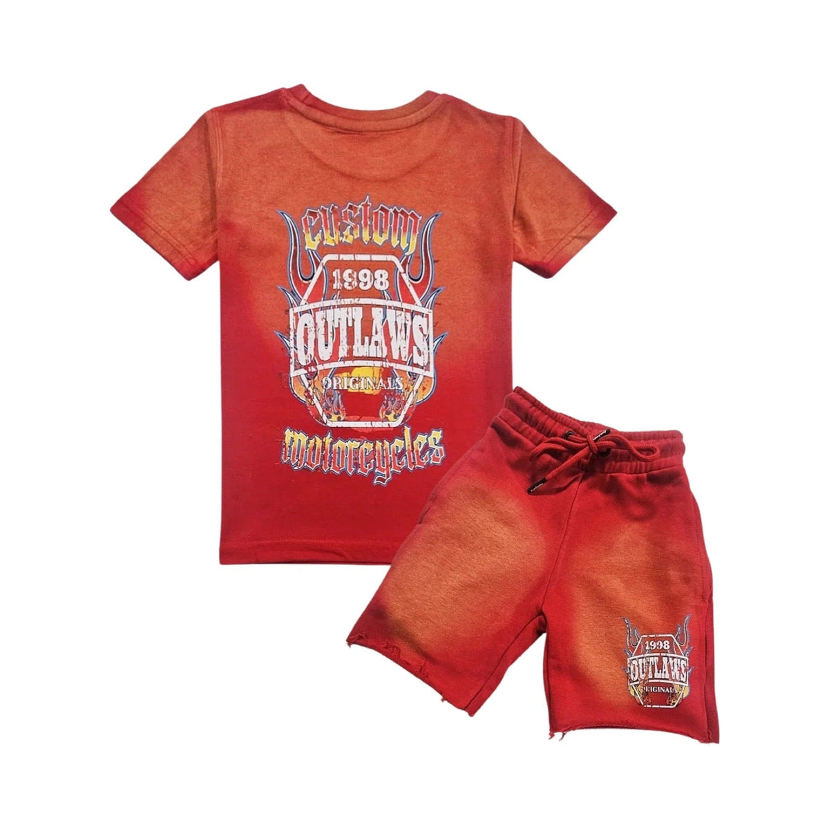 Kinder Outlaws Rotes Kurz-Set