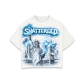 Shattered Hearts “On Fire” White Tee