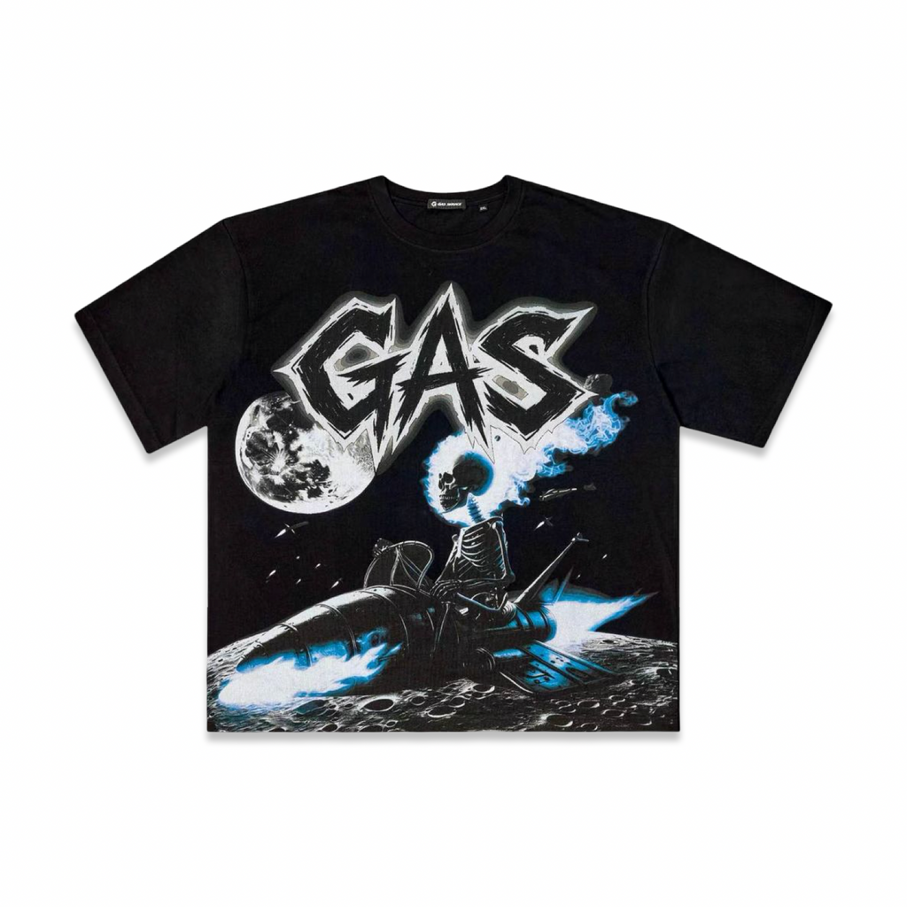 Gas Service “Take Off” Black Tee