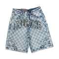 Prestige „Checkerboard“ Blue Wash Jorts