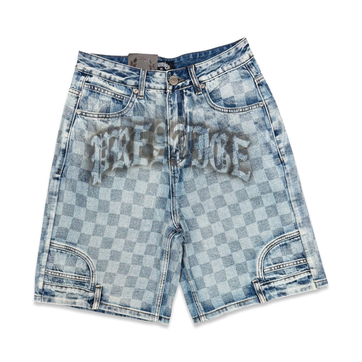 Prestige „Checkerboard“ Blue Wash Jorts
