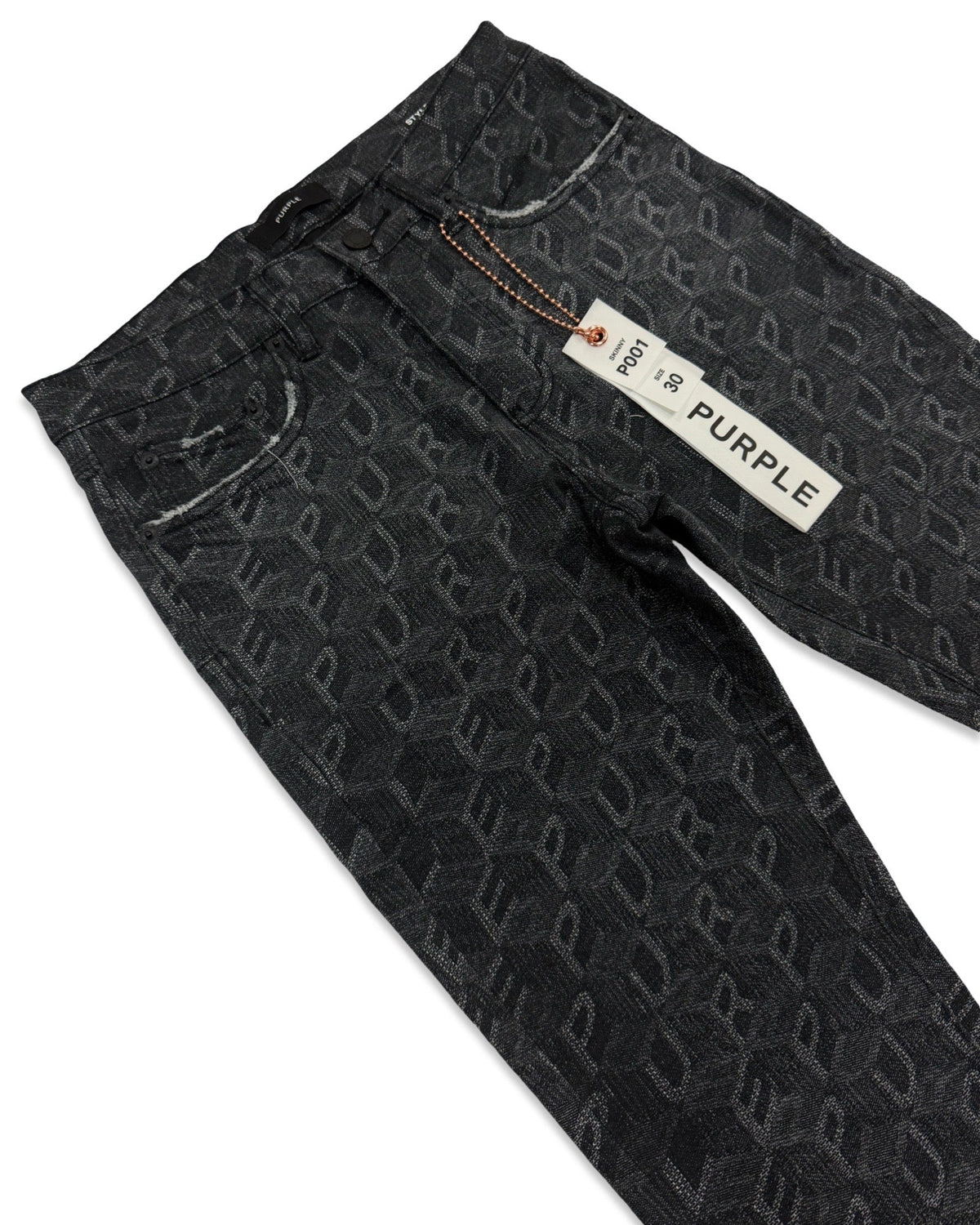 Purple Brand “Monogram Block” Black Jeans