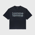 Homme Femme “Mardi Gras” Cropped Black Tee