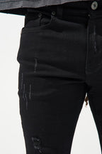 Serenede “Noir7” Jet Black Stacked Jeans