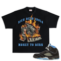 Rich Idols “Flammable” Black Tee